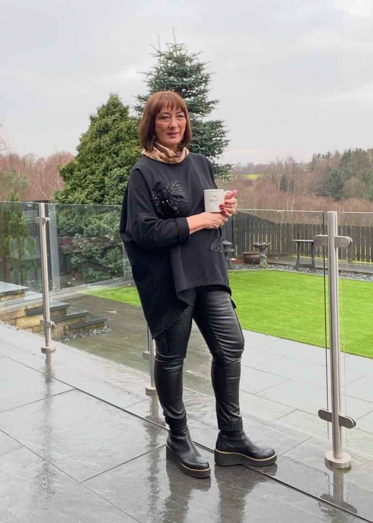 Magic Super Stretch Pleather Cargo Trousers - 2 colours and Debbie Dazzle Bow Top